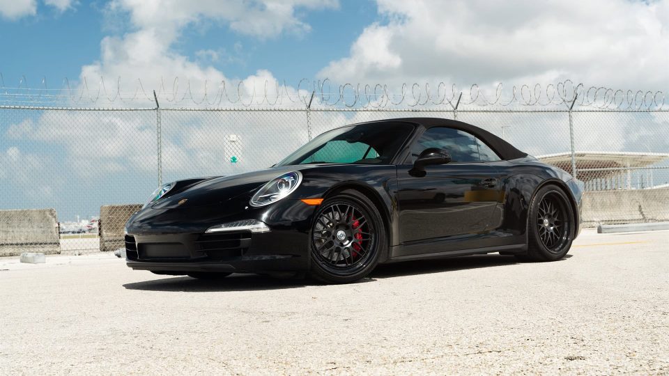 Porsche 991 Carera S Cabriolet | Black | on HRE 540 | Satin Black