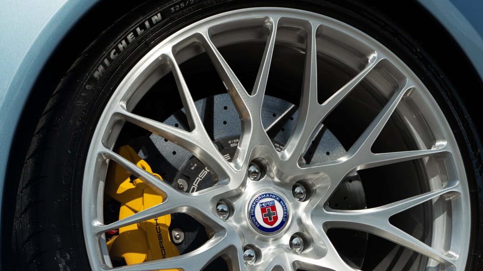 Porsche 991 Turbo S | Ice Blue Metallic | on HRE 520M | Brushed Clear