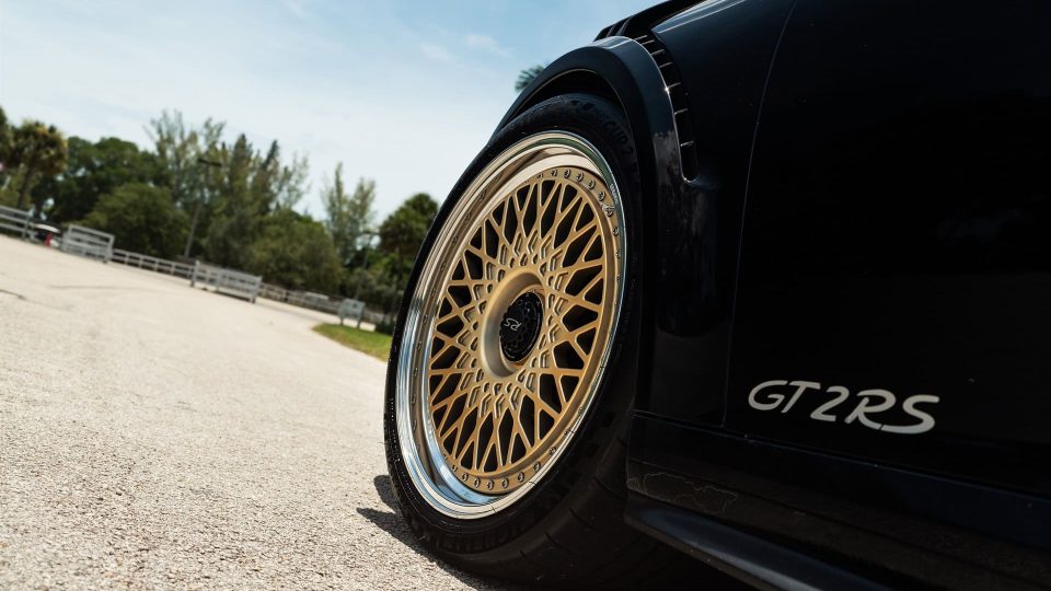 Porsche 991 GT2 RS | Black | On HRE 501 FMR | Frozen Polished Gold