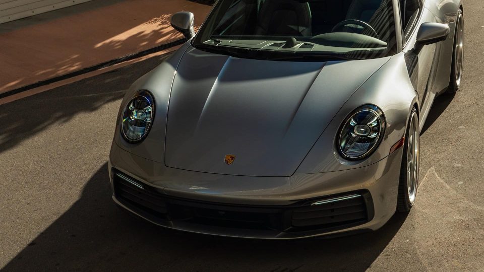 Porsche 992 GTS | Ice Gray Metallic | on HRE 522 FMR | Satin Silver