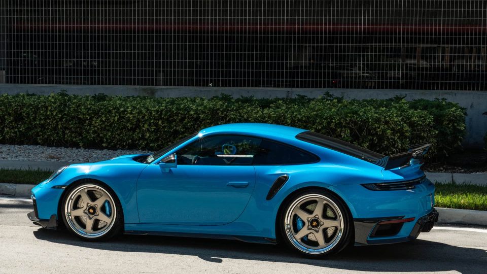 MANSORY 992 Turbo | Riviera Blue | on HRE 527 FMR | Satin White Gold