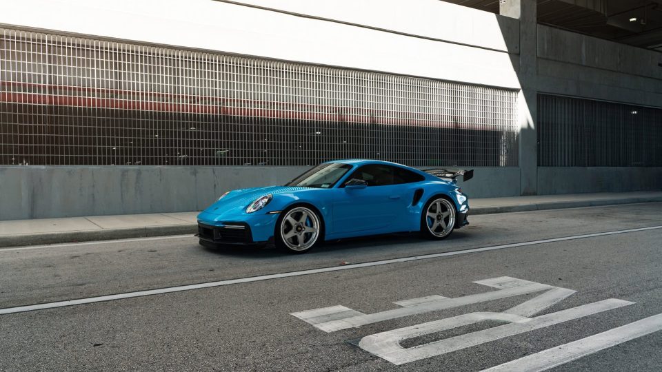 MANSORY 992 Turbo | Riviera Blue | on HRE 527 FMR | Satin White Gold