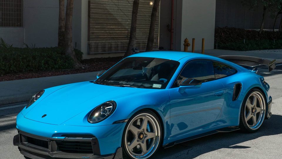 MANSORY 992 Turbo | Riviera Blue | on HRE 527 FMR | Satin White Gold