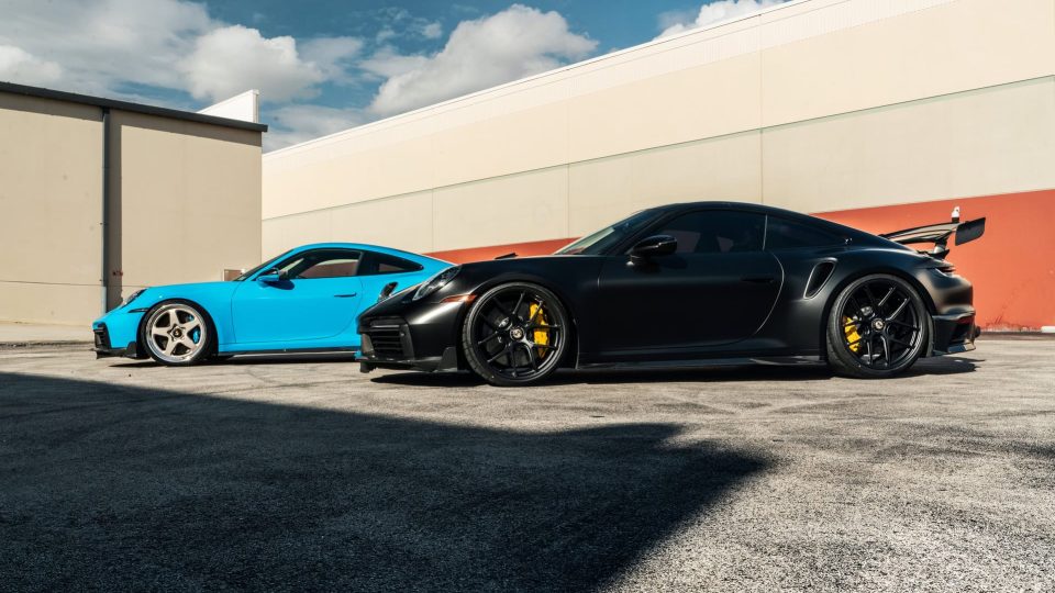 MANSORY 992 Turbo | Riviera Blue | on HRE 527 FMR | Satin White Gold