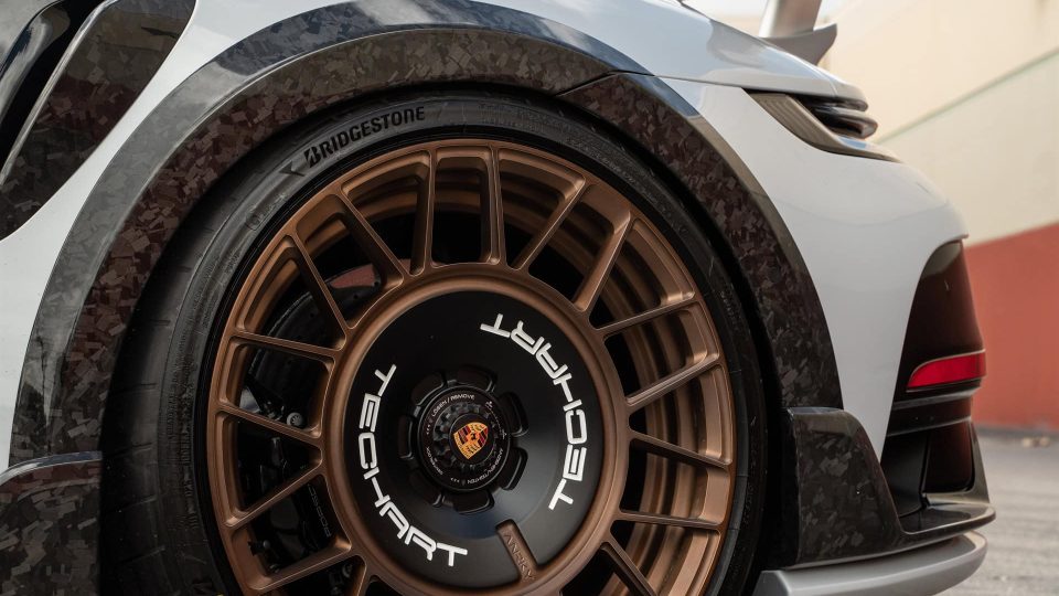 TECHART 992 Turbo S | GT-Street R America 1 of 10 | on ANRKY AN20 + AN20 Aerosport TECHART Wheels | Carrera White/ Satin Brushed Bronze