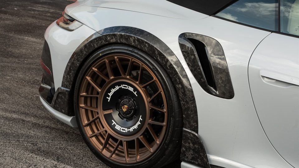 TECHART 992 Turbo S | GT-Street R America 1 of 10 | on ANRKY AN20 + AN20 Aerosport TECHART Wheels | Carrera White/ Satin Brushed Bronze