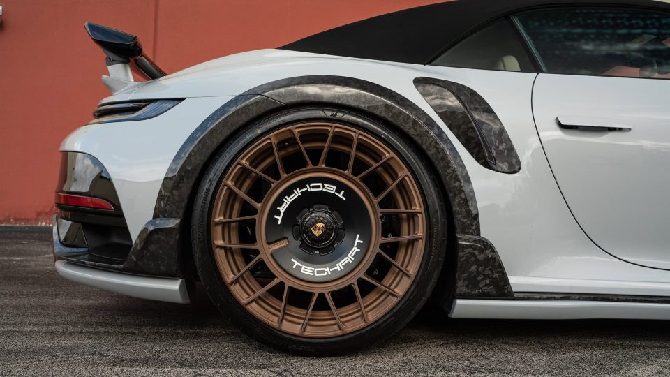 TECHART 992 Turbo S | GT-Street R America 1 of 10 | on ANRKY AN20 + AN20 Aerosport TECHART Wheels | Carrera White/ Satin Brushed Bronze