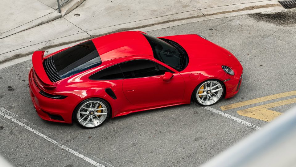 Porsche 992 Turbo S | Guards Red | on ANRKY XR-201 | Brushed Clear