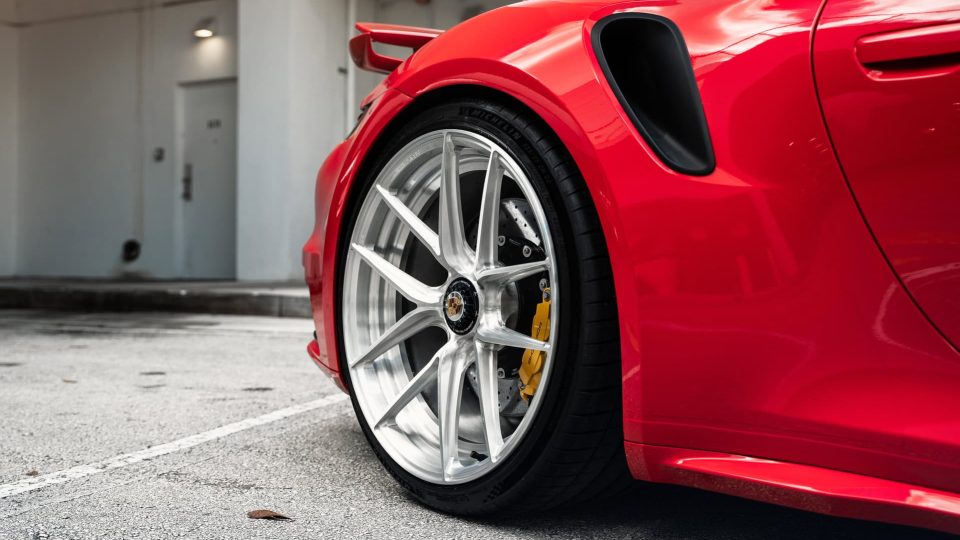Porsche 992 Turbo S | Guards Red | on ANRKY XR-201 | Brushed Clear