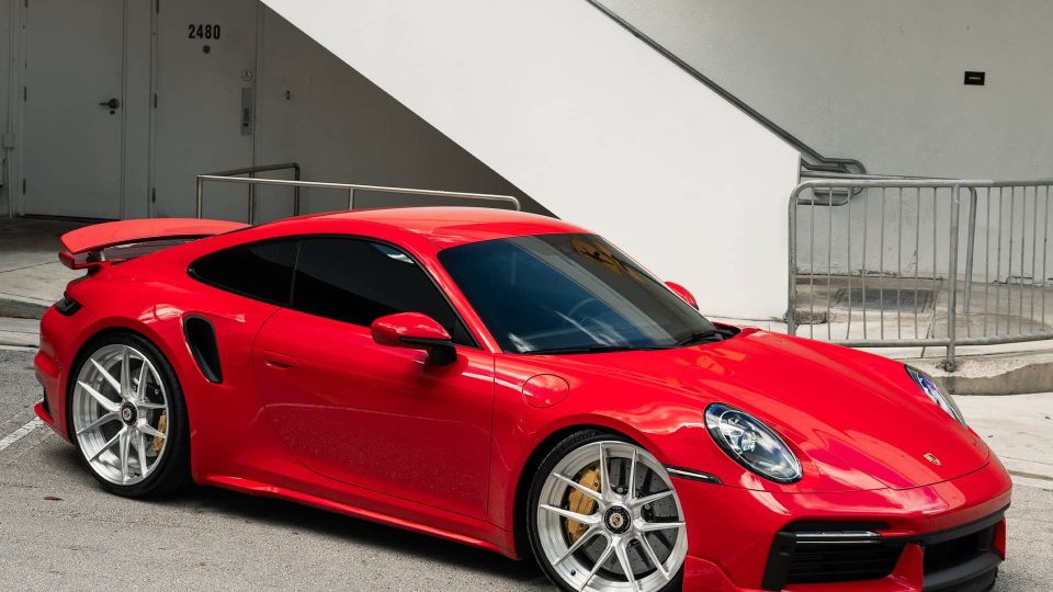 Porsche 992 Turbo S | Guards Red | on ANRKY XR-201 | Brushed Clear