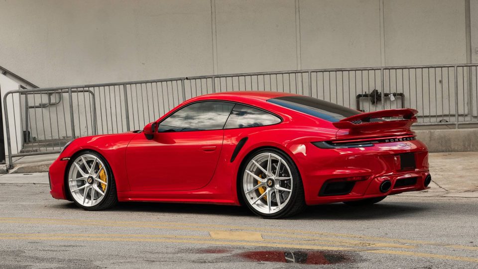 Porsche 992 Turbo S | Guards Red | on ANRKY XR-201 | Brushed Clear