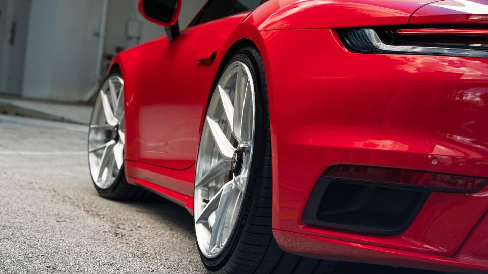 Porsche 992 Turbo S | Guards Red | on ANRKY XR-201 | Brushed Clear