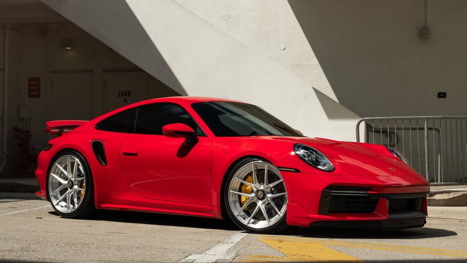 Porsche 992 Turbo S | Guards Red | on ANRKY XR-201 | Brushed Clear