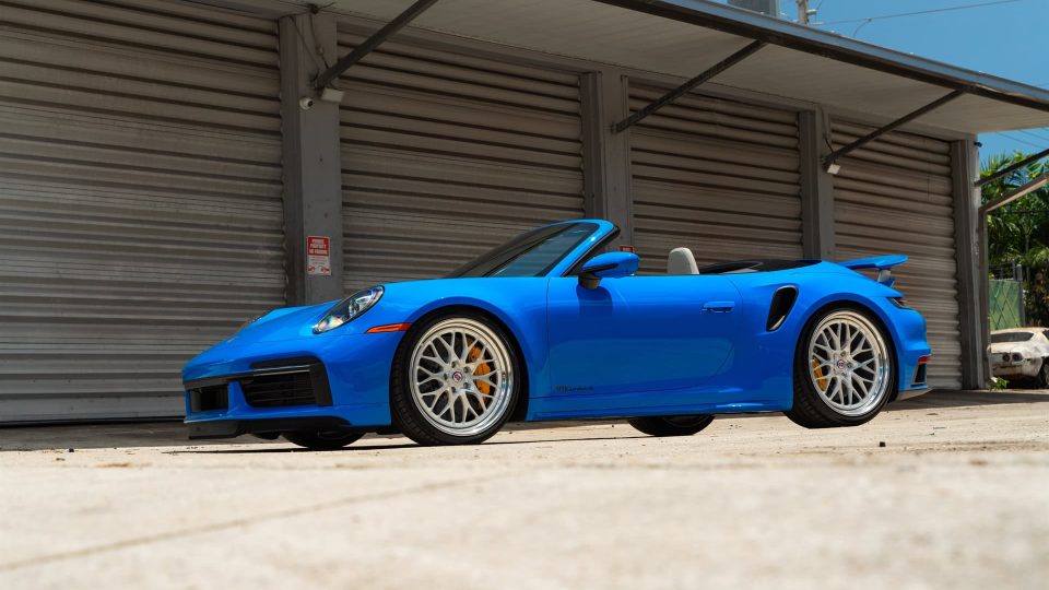 Porsche 992 Turbo S | Voodoo Blue | HRE 520 FMR | Brushed Clear
