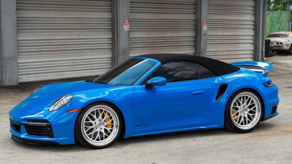 Porsche 992 Turbo S | Voodoo Blue | HRE 520 FMR | Brushed Clear