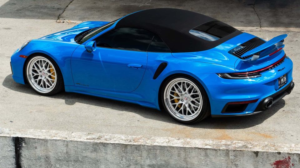 Porsche 992 Turbo S | Voodoo Blue | HRE 520 FMR | Brushed Clear