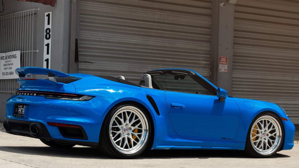 Porsche 992 Turbo S | Voodoo Blue | HRE 520 FMR | Brushed Clear