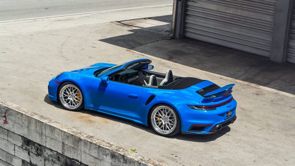 Porsche 992 Turbo S | Voodoo Blue | HRE 520 FMR | Brushed Clear