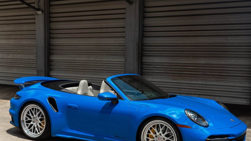 Porsche 992 Turbo S | Voodoo Blue | HRE 520 FMR | Brushed Clear