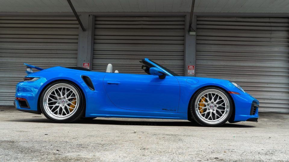 Porsche 992 Turbo S | Voodoo Blue | HRE 520 FMR | Brushed Clear