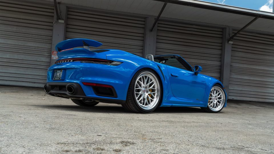 Porsche 992 Turbo S | Voodoo Blue | HRE 520 FMR | Brushed Clear