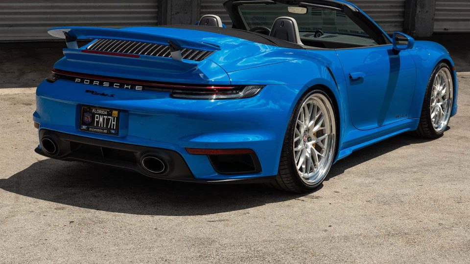 Porsche 992 Turbo S | Voodoo Blue | HRE 520 FMR | Brushed Clear