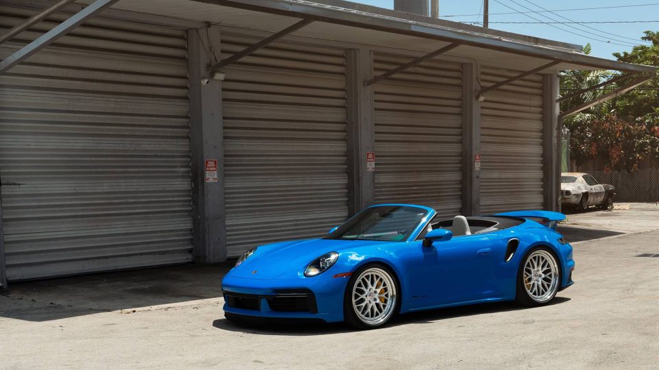 Porsche 992 Turbo S | Voodoo Blue | HRE 520 FMR | Brushed Clear