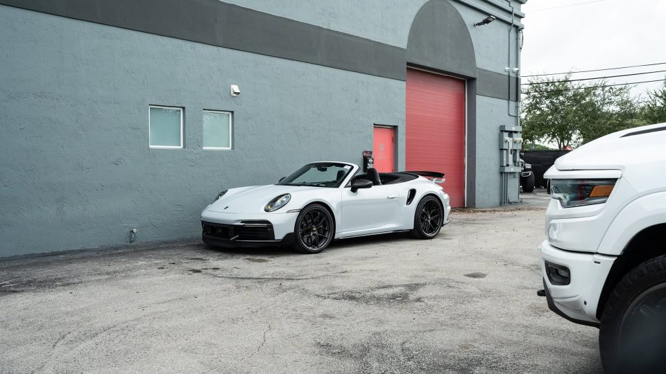 Porsche 992 Turbo S | Ice Gray Metallic | on HRE HX101 | Satin Black