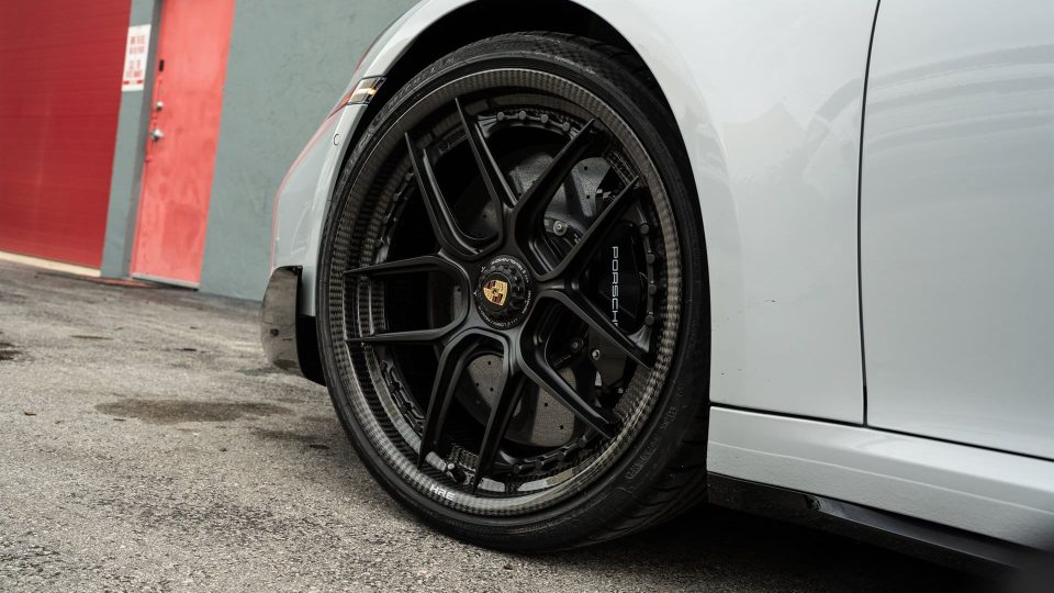 Porsche 992 Turbo S | Ice Gray Metallic | on HRE HX101 | Satin Black