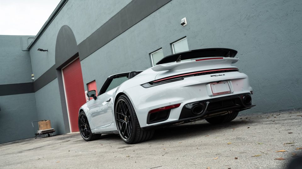 Porsche 992 Turbo S | Ice Gray Metallic | on HRE HX101 | Satin Black
