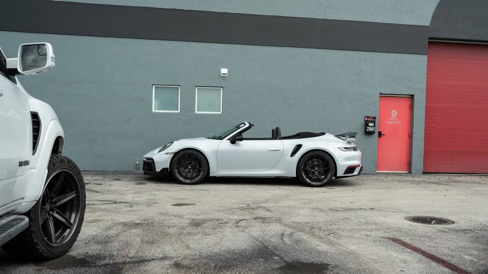 Porsche 992 Turbo S | Ice Gray Metallic | on HRE HX101 | Satin Black