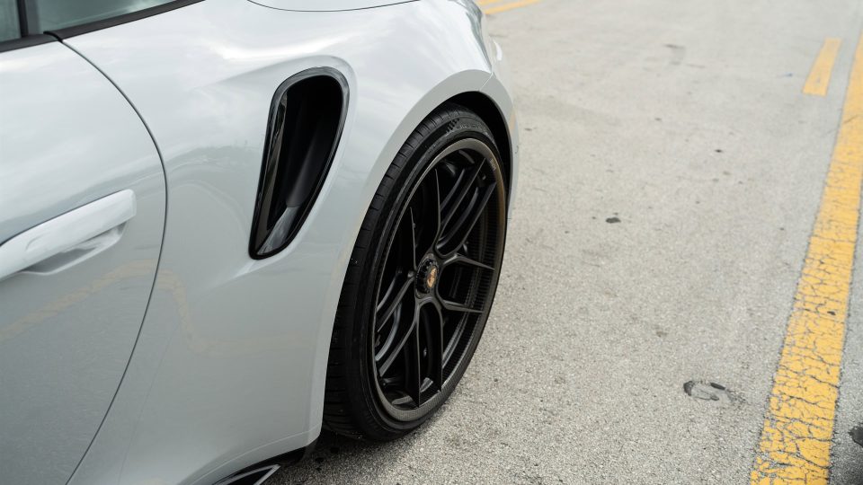 Porsche 992 Turbo S | Ice Gray Metallic | on HRE HX101 | Satin Black
