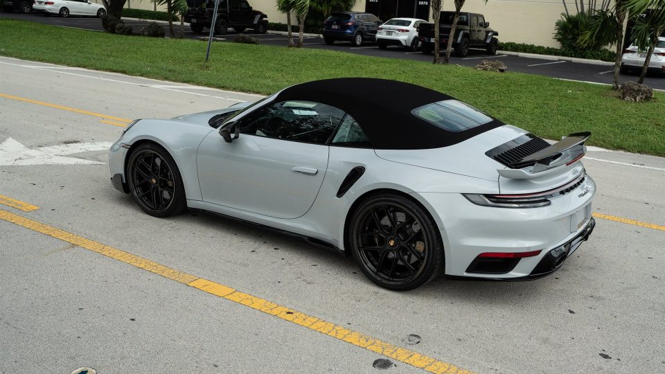 Porsche 992 Turbo S | Ice Gray Metallic | on HRE HX101 | Satin Black