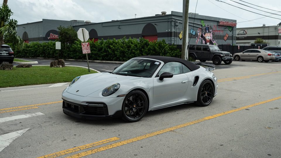 Porsche 992 Turbo S | Ice Gray Metallic | on HRE HX101 | Satin Black