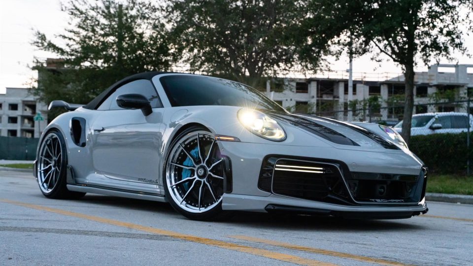 TECHART 992 Turbo S | Chalk | on HRE S104SC | Brushed Clear/ Gloss Black Window