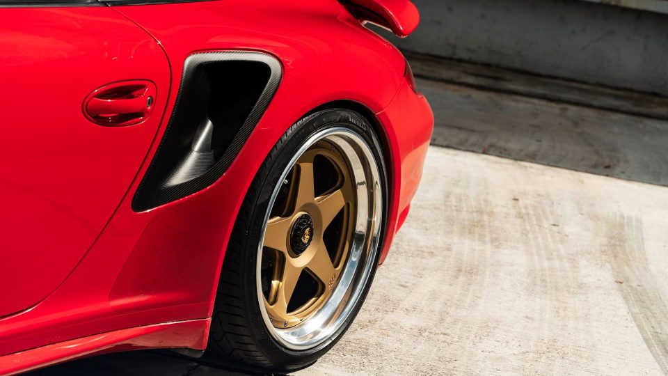 Porsche 997 Turbo S | Guards Red | on 1886 S005 Wheels | Satin Gold
