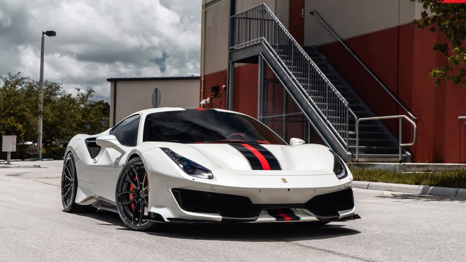 Ferrari 488 Pista | Bianco Avus | ANRKY AN21 | Gloss Black