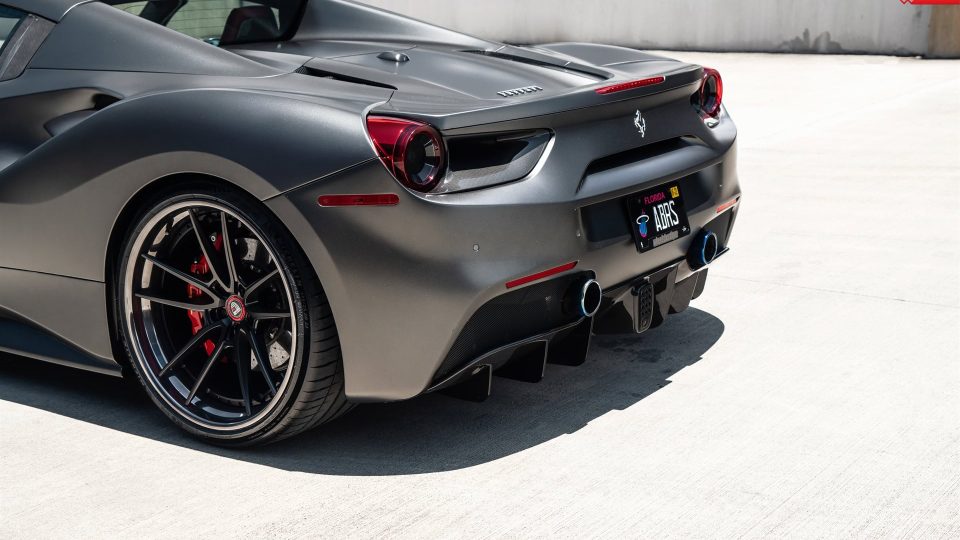 Ferrari 488 Spider | Grifio Silverstone Opaco | on ANRKY AN34 | Satin Black