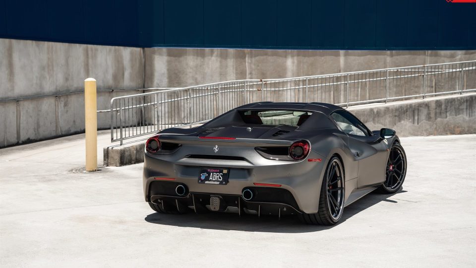 Ferrari 488 Spider | Grifio Silverstone Opaco | on ANRKY AN34 | Satin Black