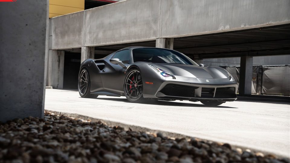 Ferrari 488 Spider | Grifio Silverstone Opaco | on ANRKY AN34 | Satin Black
