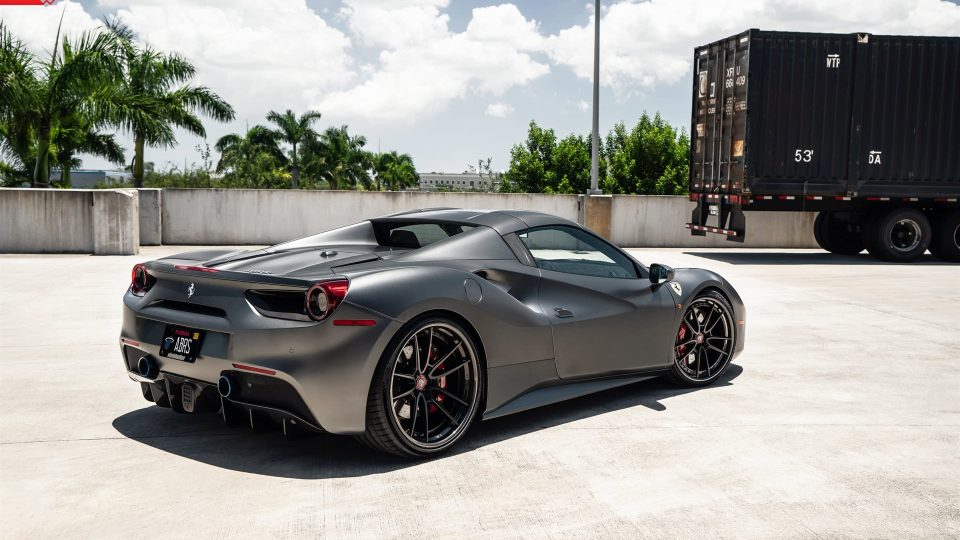 Ferrari 488 Spider | Grifio Silverstone Opaco | on ANRKY AN34 | Satin Black