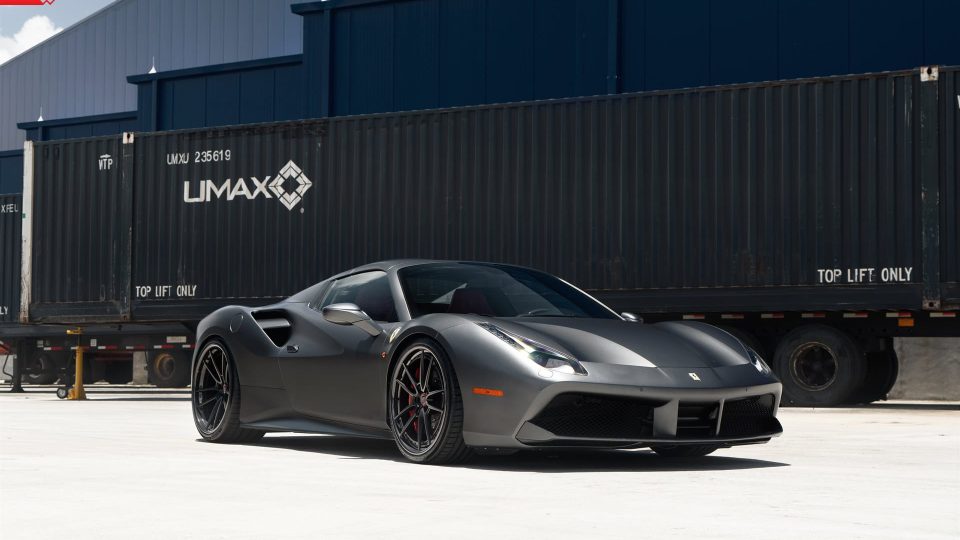 Ferrari 488 Spider | Grifio Silverstone Opaco | on ANRKY AN34 | Satin Black