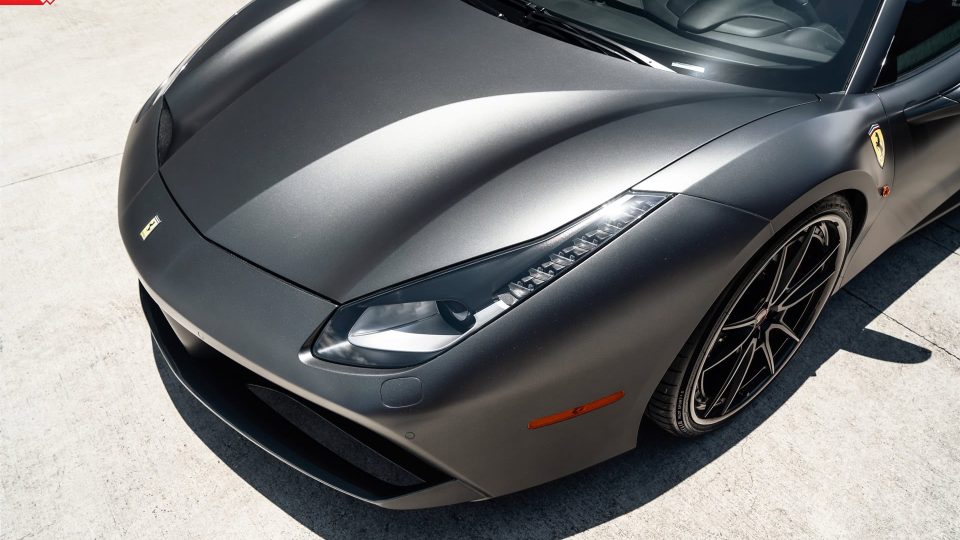 Ferrari 488 Spider | Grifio Silverstone Opaco | on ANRKY AN34 | Satin Black