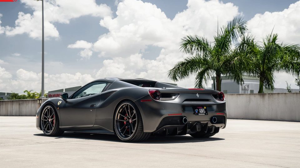 Ferrari 488 Spider | Grifio Silverstone Opaco | on ANRKY AN34 | Satin Black