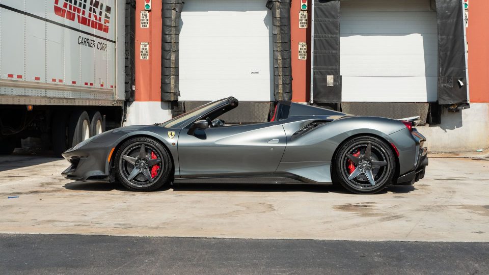 Ferrari 488 Pista | Grigio Silverstone | on ANRKY RS5.3C | Polished Smoke