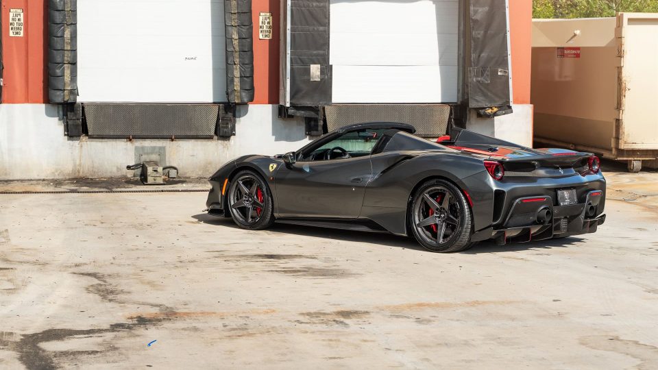 Ferrari 488 Pista | Grigio Silverstone | on ANRKY RS5.3C | Polished Smoke