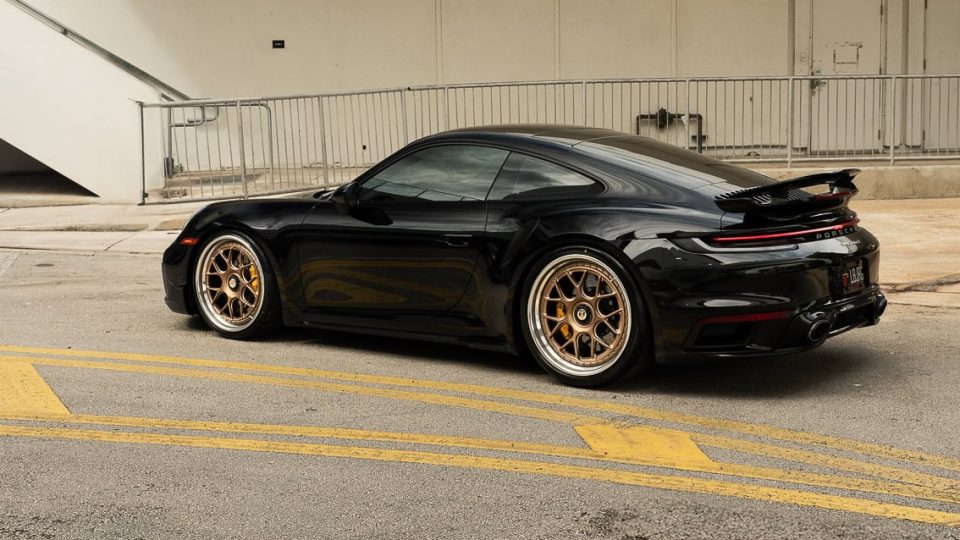Porsche 992 Turbo S | Black | on ANRKY JDX-314 | Satin Mirror Polished Champagne