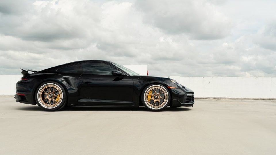 Porsche 992 Turbo S | Black | on ANRKY JDX-314 | Satin Mirror Polished Champagne