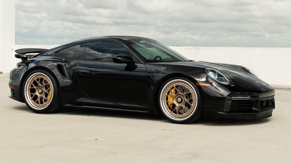 Porsche 992 Turbo S | Black | on ANRKY JDX-314 | Satin Mirror Polished Champagne