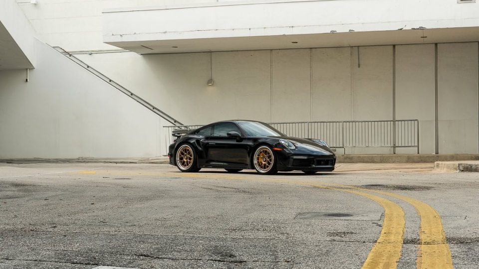 Porsche 992 Turbo S | Black | on ANRKY JDX-314 | Satin Mirror Polished Champagne